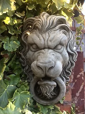 Stone Garden Lion Face Head Wall Water Feature Fountain / Plaque 🦁💦 • £58.50