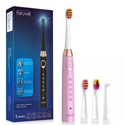 Fairywill Sonic Electric Toothbrush With 2 Minutes Smart Timer Clean As Dentist • $20.99
