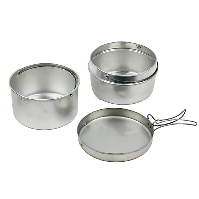 US Cook Set Original Army Military Camping 3 Pieces Hiking Fishing Cooking Pot • $28.62