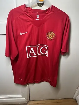 Excellent Condition: Classic AIG Manchester United T-Shirt (Size Medium) • £20