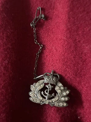 £10.99 • Buy Silver Royal Navy Sweetheart Brooch C1979 Vintage Military