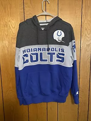 Mens Starter NFL Indianapolis Colts Hoodie Sweatshirt Size Medium Horseshoe • $19.99