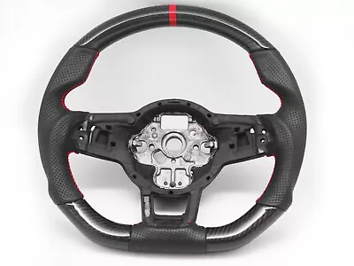 Steering Wheel For 2013–2020 Volkswagen Golf GTI Mk7 Mk7.5-Carbon Fiber Leather • $399.49