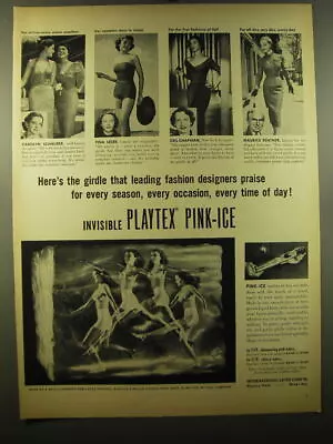 1950 Playtex Pink-Ice Girdle Ad - Carolyn Schnurer Tina Leser Ceil Chapman • $19.99