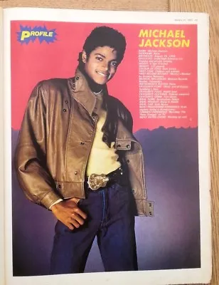 MICHAEL JACKSON RM Profile 1983 Magazine PHOTO/Poster/clipping 11x8 Inches • $6.23