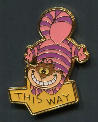 £12.90 • Buy Disney Pin Cheshire Cat Alice In Wonderland This Way Sign Tokyo Disneyland Japan