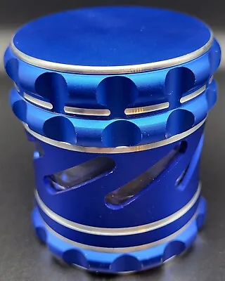 Herb Grinder 4-Piece Metal 2.5 Inch Large Magnetic Top Blue • £16.40