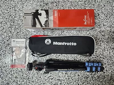 Manfrotto Befree Aluminium Compact Travel Tripod Blue With Ball Head MKBFRA4L-BH • $200