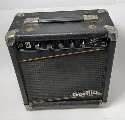 VINTAGE Gorilla TC-35 Guitar Amplifier Amp  The TUBE CRUNCHER  50W Black Works • $74.99