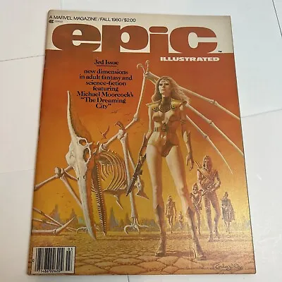 EPIC ILLUSTRATED #3 [1980] Paul Glacy Cover Art; Marvel Magazine; F+? • $20