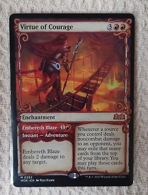 MTG Magic The Gathering - Virtue Of Courage - Wilds Of Eldraine - Mythic  • $2