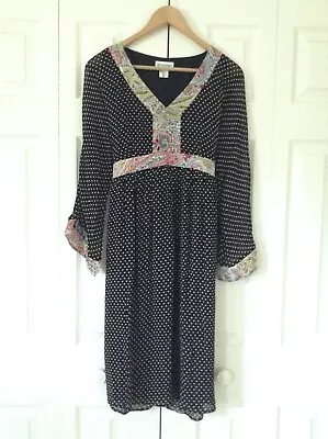 Motherhood Maternity Midi Dress Small Spring Easter Back Tie V-neck • $12