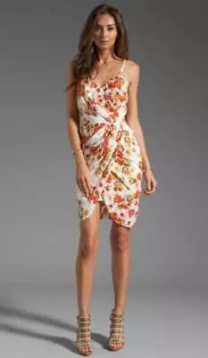 Miss Me MM Couture Dress Sz Small Multicolor Floral Sleeveless Draped Sheath New • $13.99