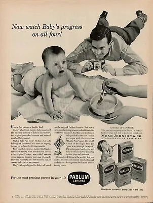 1951 Infant Baby Food Pablum Cereals 50s Vintage Print Ad Dad Family Camera Pics • $9.91