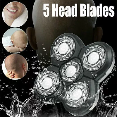 5 Head Blades Shaver Replacement Head Beard Shaving For 4D Electric Razor Shaver • $15.39