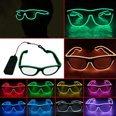 £5.38 • Buy Special Shutter Light Up EL Wire Glow Shades Party Bar Eye-wear Glasses Sunglass