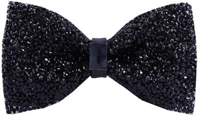 Rhinestone Bow Ties For Men Pre Tied Sequin Diamond Bowties With Adjustable Leng • $22.94