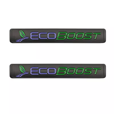 2 X ECOBOOST Metal Badge Emblem 3D Fits SUV F150 ECOBOOST Black 2011-2018 F • $19.99