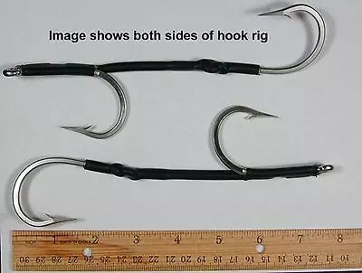 5 9/0 7691S Double Hook Rig 180° Offset  Wahoo Tuna Dorado Marlin Shark Big Game • $27