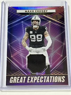 2023 Panini Illusions MAXX CROSBY GREAT EXPECTATIONS #GE-MCR Free Shipping • $9.99