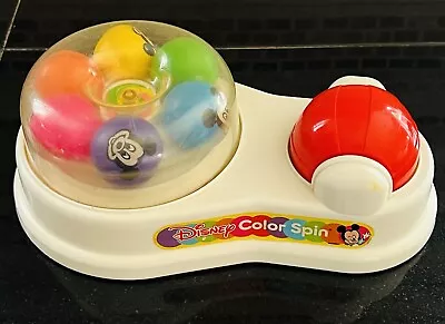 Disney COLOR SPIN Mickey Mouse Toy By Mattel - 1986 Six Colored Balls WORKS!!! • $25