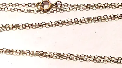 £18.95 • Buy 18 Inch Long Vintage 9ct Yellow Gold Trace Chain 0.6gms