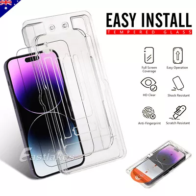 $9.89 • Buy Tempered Glass Screen Protector Full Cover For IPhone 14 Pro Max 13 12 11 Xs XR