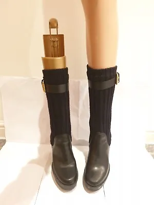 £280 • Buy Womens Girls/ Gucci Leather  Boots Socks Wedges Size Uk 3 Or Eu 36 Black Colour.