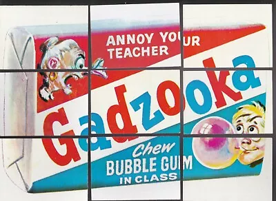 1973 Topps Wacky Packs Series 1 GADZOOKA GUM Complete Puzzle 9/9  NM- Unchecked • $39.99