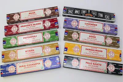 Satya Nag Champa Mixed Best Seller Incense Sticks: Bulk Lot 10 Boxes X 15 Gm • $12.95