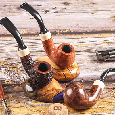 Classic Bruyere Pipe Handmade Solid Wood Vintage Pipes Tobacco Cigarette Pipes • $64.89