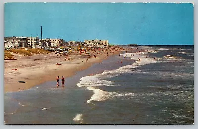 Postcard Virginia Beach VA A View Looking North Of Hotels And Ocean 1960's  • $2.70