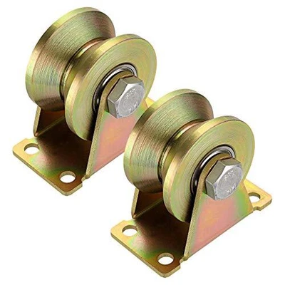 $20.84 • Buy 2  V-Groove Wheels, Heavy Duty Rigid Casters For Inverted Track, Rolling Gate...