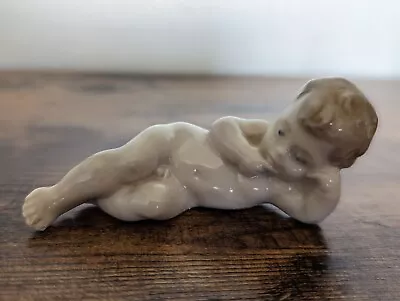 VTG Lladro Nao Daisa Boy Laying Down Thinking Figurine 4” Baby Spain Porcelain • $20