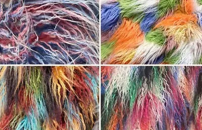 $26.99 • Buy Multi Color Long Pile/Mongolian Faux Fur Fabric-58  Wide- Assorted Colors