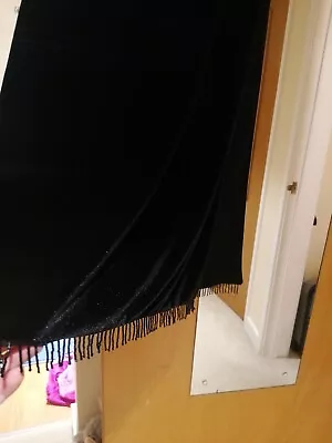 Black Velvet Shawl With Tags • £8