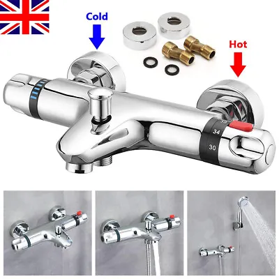 £34.99 • Buy Chrome Thermostatic Shower Mixer Taps Bathroom Wall Mounted Bath Bar Tap Valve