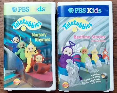 Lot Teletubbies 2x VHS Bedtime Stories And Lullabies Nursery Rhymes PBS Kids • $12.99