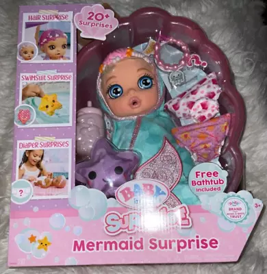 $65 • Buy Zapf Creations MGA Baby Born Surprise Mermaid Baby Doll With 20+ Surprises G20