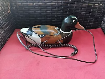 Vintage Wooden Mallard Duck Jersey Shore Tabletop Landline Phone Untested  • $34.99