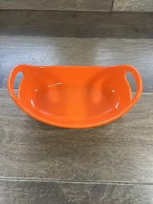 Rachel Ray 1.25qt Orange Oval Casserole Stoneware Baking Dish Handles G014 • $24.95