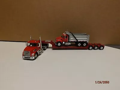 Dcp 1/64 Volvo With Mack Dump On Talbert Lowboy • $96