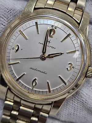 Vintage Hamilton Men's Automatic Watch Wristwatch Swiss 10K Gold Filled Bezel • $395