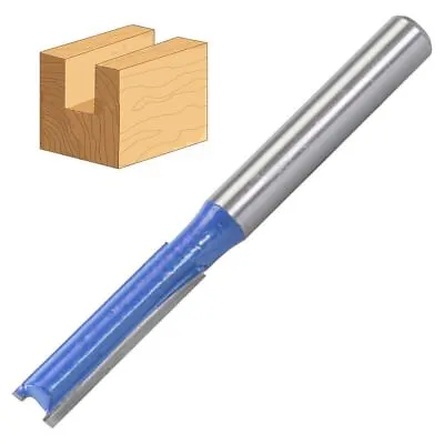 STRAIGHT IMPERIAL CUTTER 1/4  X 1  Tungsten Carbide Tipped TCT Twin Fluted Bit • £2.98