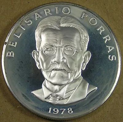 Panama 5 Balboas .925 Silver Coin 1978 Proof KM-52a 35.12 Grams • $42.99