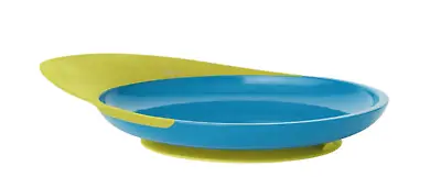 Baby Toddler Weaning Suction Catch Plate Feeding Green/Blue BPA Free • £6.99