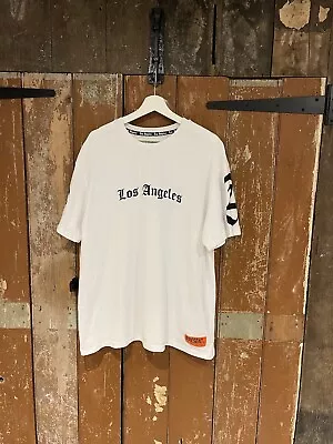Primark T-Shirt Los Angeles White Short Sleeve Cotton Top Men's XL • £9.99