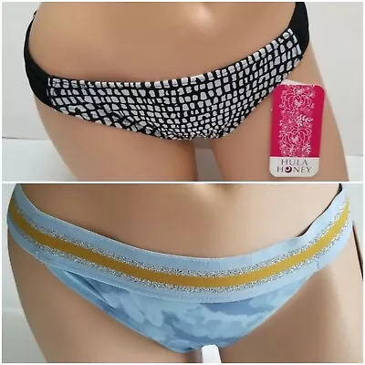 HULA HONEY Swimsuit Bikini Lot Of 2 Small Bottoms NEW • £16.38