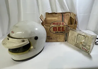 Vintage Bell Toptex Star Helmet Snell 1970 Visor Original Box & Paperwork 7 5/8 • $299