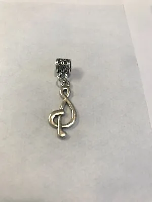 Silver  Bead Charm Bracelet With Music Note  Tibetan Antique Silver Charm New • £2.85